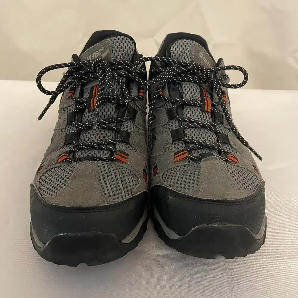 Hi-Tec Ozark Mid‎ Waterproof Hiking Boots Men's Size 9 Grey Orange DRI-TEC